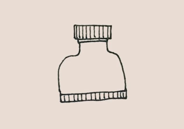 Simple drawing of ink bottle