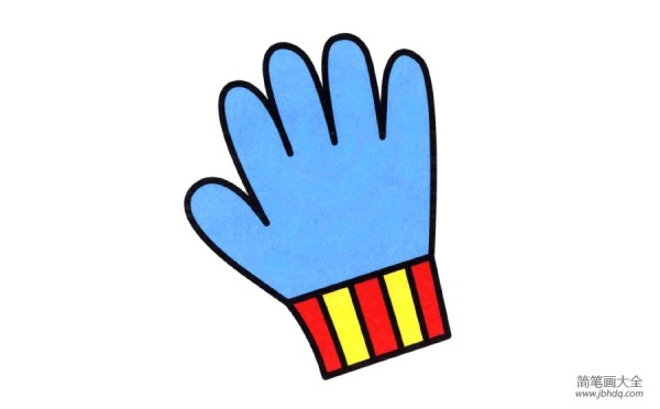 Simple strokes of blue gloves