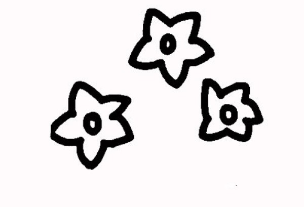 Simple drawing method of daffodils