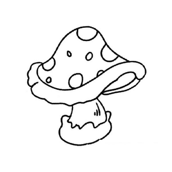 Mushroom simple strokes