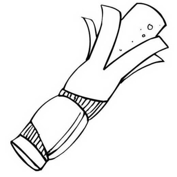 Simple drawing picture of peeled sugar cane head