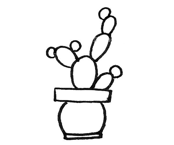 Learn to draw a simple cactus