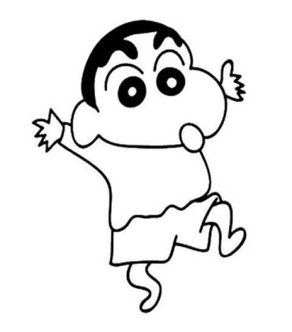 Childrens cute simple drawing pictures of Crayon Shin-chan