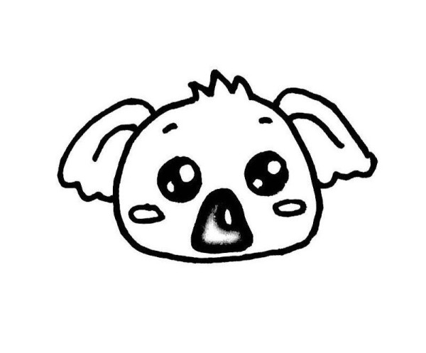 Cute koala simple drawing