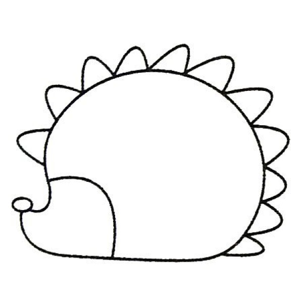 Complete collection of simple strokes of hedgehog and drawing steps