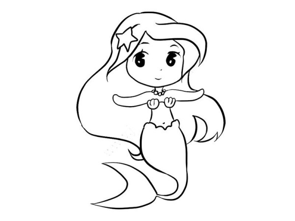 Mermaid simple drawing simple and beautiful