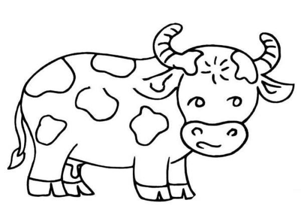 Cute cow simple drawing pictures