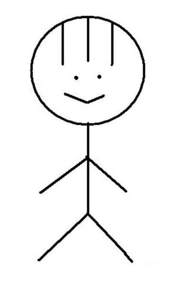 Stickman child simple drawing picture