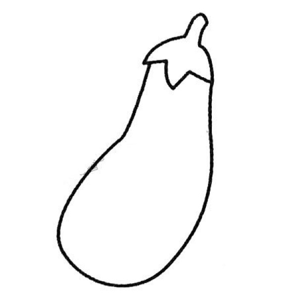 Complete collection of eggplant simple strokes and drawing steps