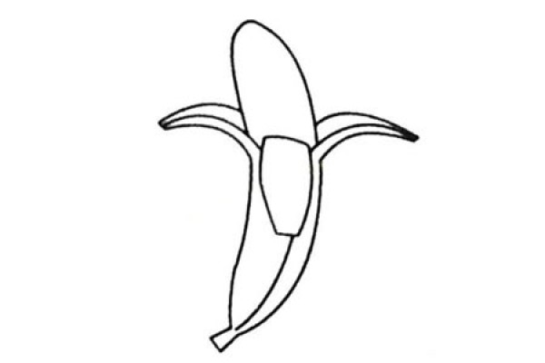 Complete collection of simple strokes of banana and drawing steps