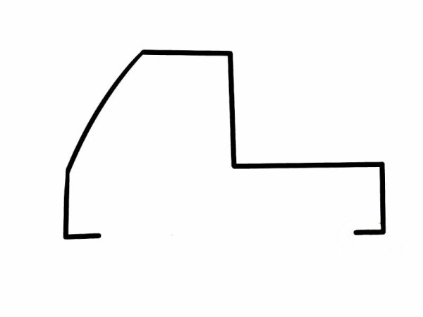 Simple drawing steps of truck