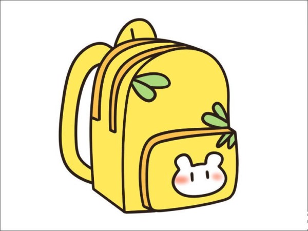 Simple drawing of primary school students schoolbag