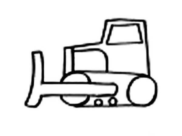 Kindergarten bulldozer simple drawing picture