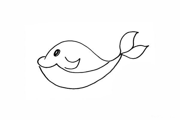 How to draw a cute whale