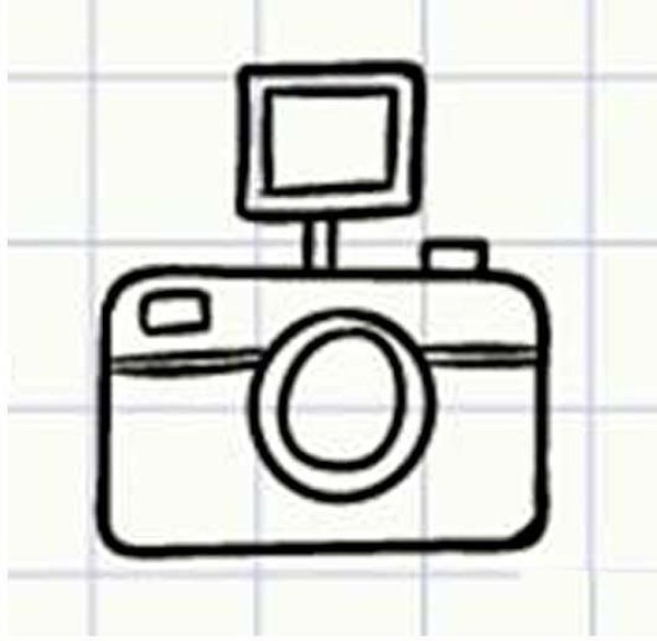 Simple drawing of old camera