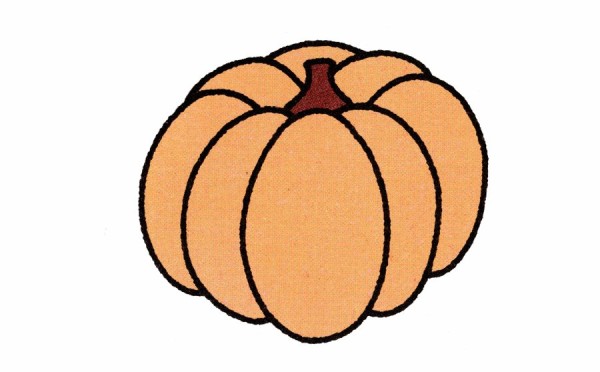 How to draw old pumpkin with simple strokes