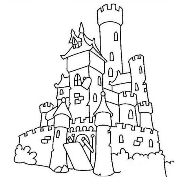 Architectural pictures Castle simple drawing pictures