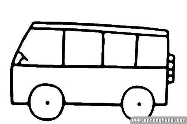 3 cute simple drawings of minibuses