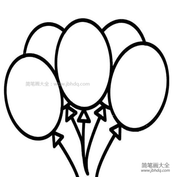 Childrens simple drawing pictures of round balloons