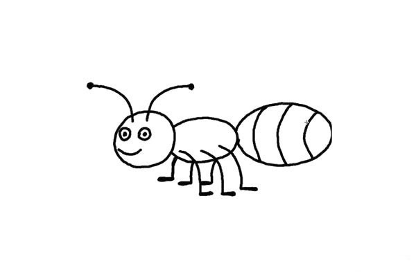 How to draw a little ant in simple strokes