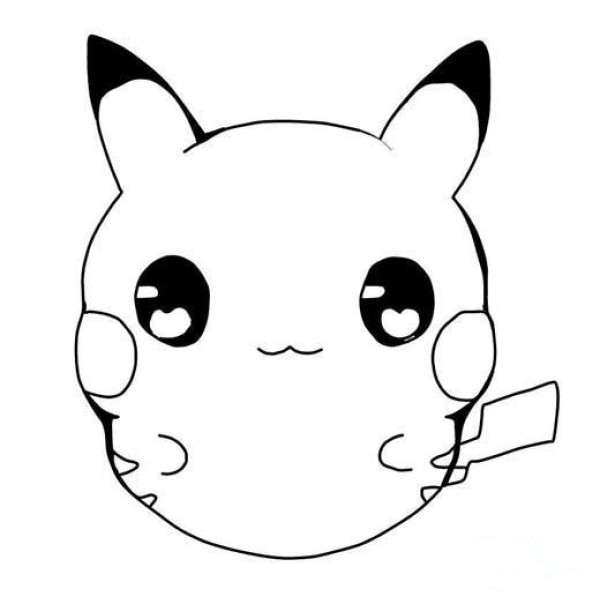 The cutest simple drawing picture of Pikachu