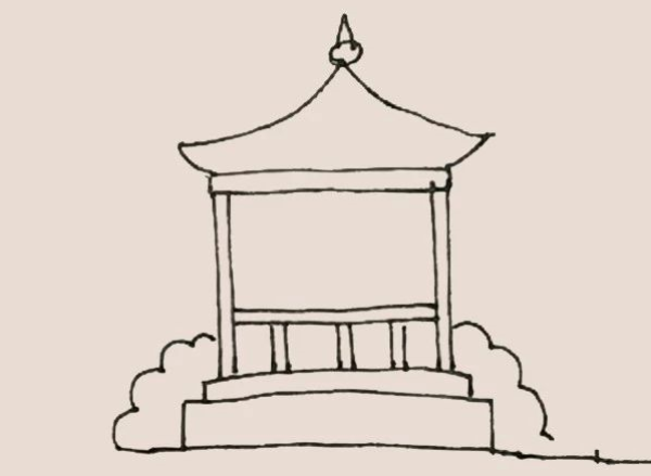 Simple drawing of pavilion