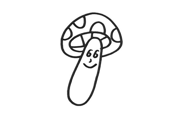 How to draw simple strokes of mushrooms