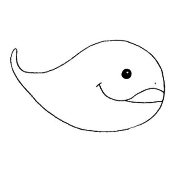 Animal simple drawing whale