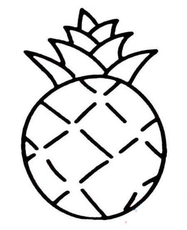 Simple pineapple simple strokes picture