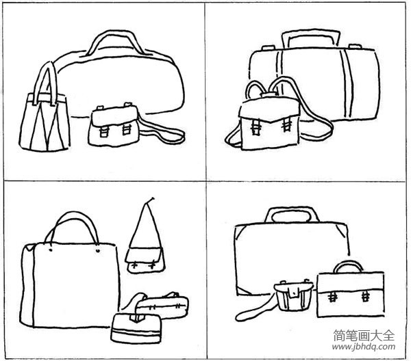 Appreciation of hand-painted bag simple drawing works