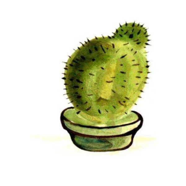 Basic Chinese Painting Tutorial for Children 14 Cactus