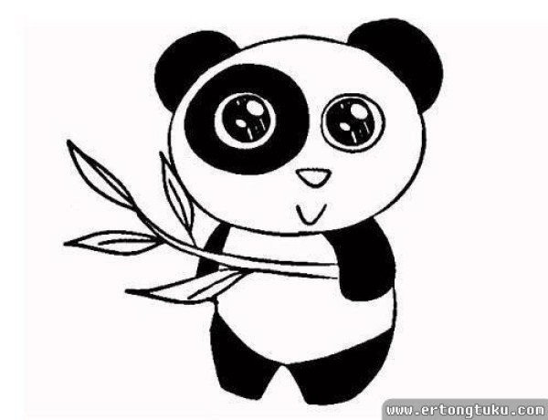 Cute Cartoon Panda Simple Drawing Works