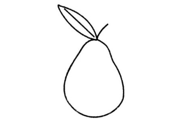 Complete collection of simple strokes of pear and drawing steps