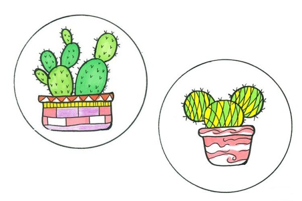 Small potted plant hand drawn simple strokes