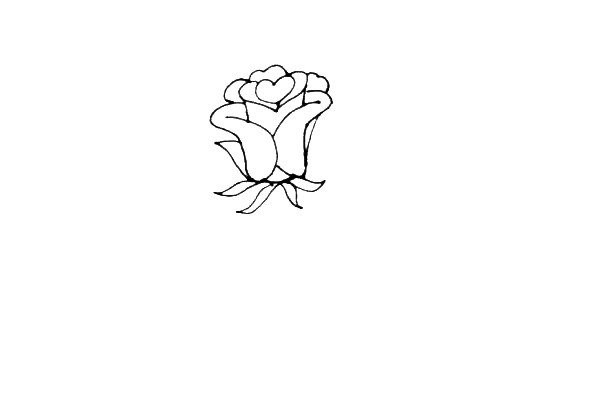 Rose flower simple strokes