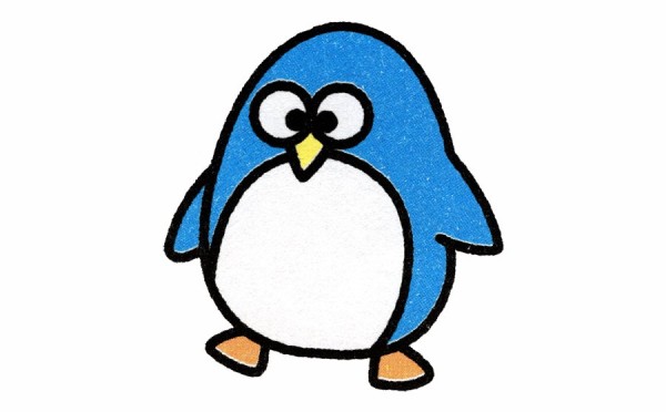 How to draw penguin in simple strokes