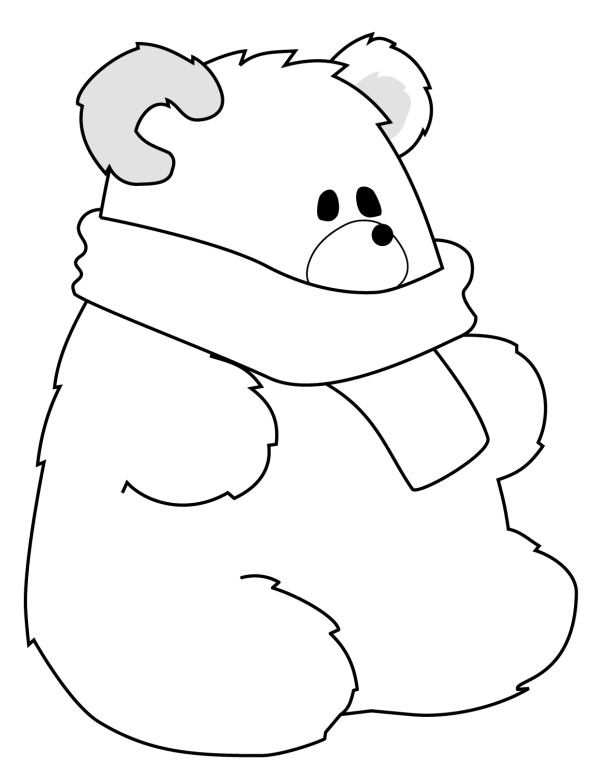 polar bear and scarf