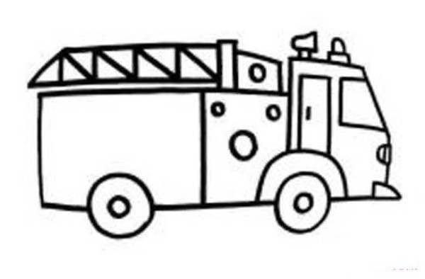 119 fire train simple drawing picture