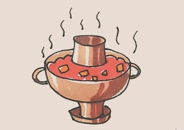 Simple drawing of hot pot