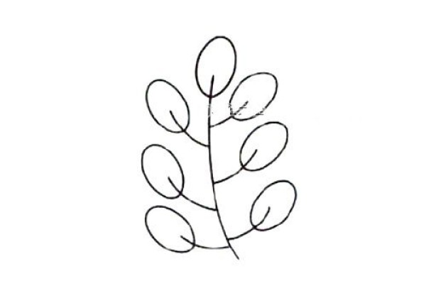 Simple drawing method of leaves