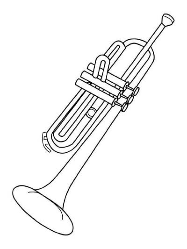 A complete picture collection of simple strokes of trombone for children