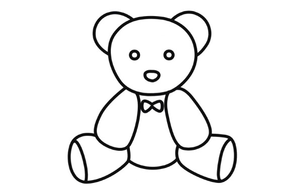 Cute little bear simple drawing coloring method