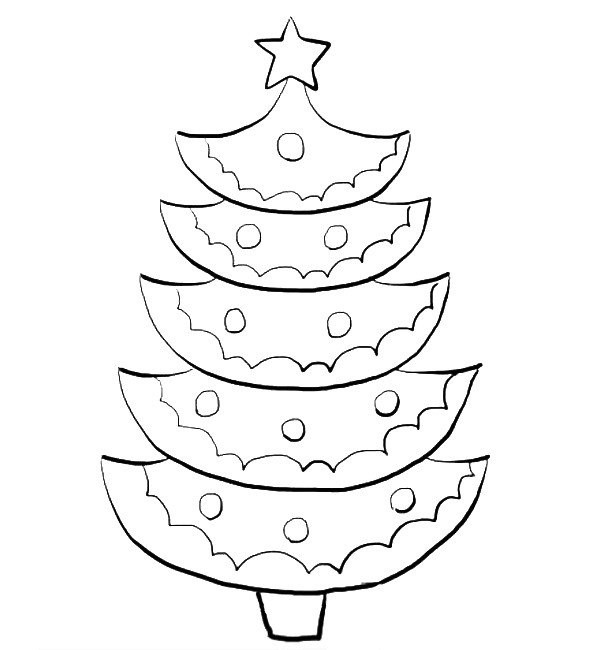 How to draw a cute Christmas tree