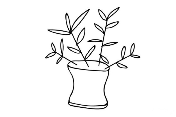 A set of plant simple strokes hand drawn