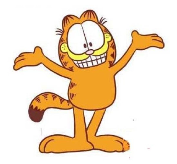 Childrens color cartoon Garfield simple drawing picture