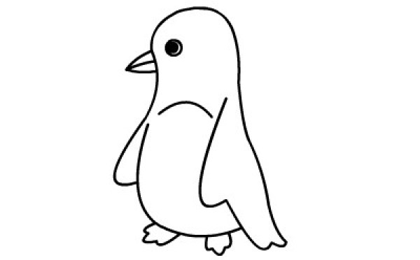 How to draw a simple penguin for children