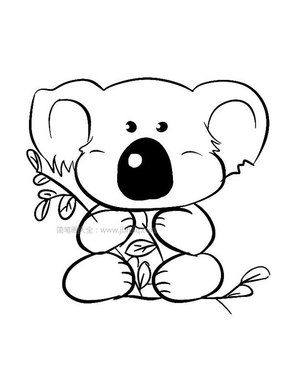 Cute koala simple drawing