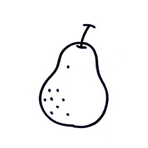 Elementary simple drawing pear