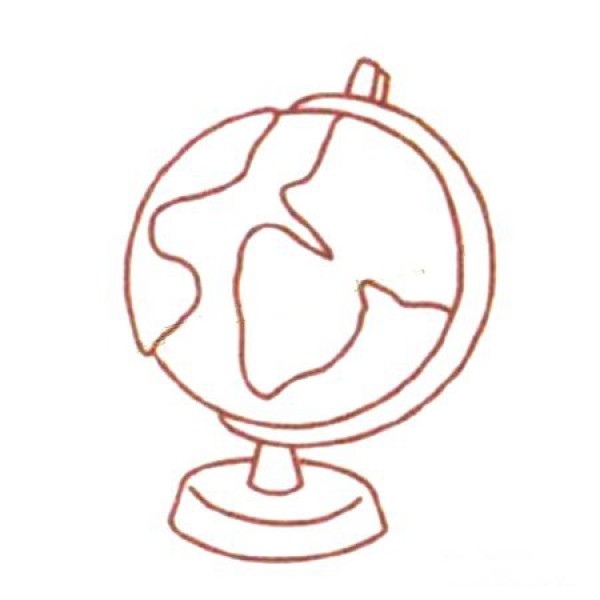 Q version globe simple strokes drawing tutorial