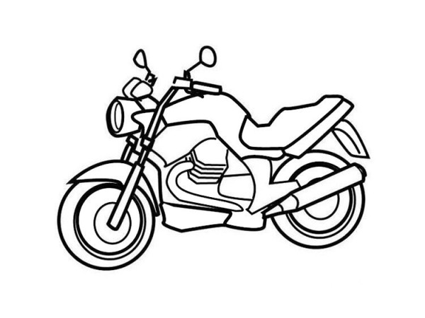 Complete collection of simple strokes of motorcycles